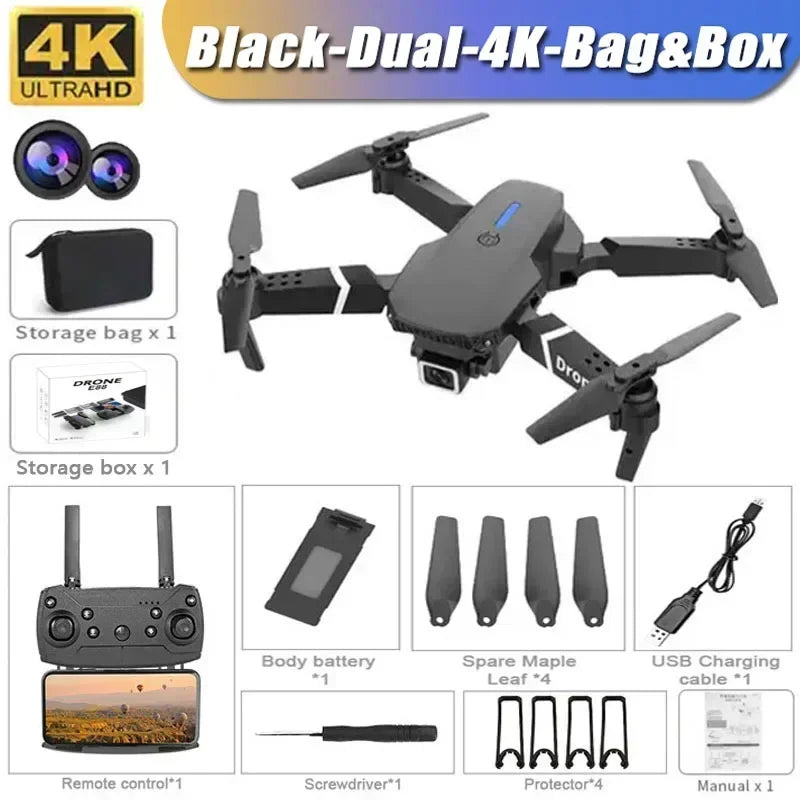 Drone 4K ProfIssional 1080P Wide Angle Dual HD Camera