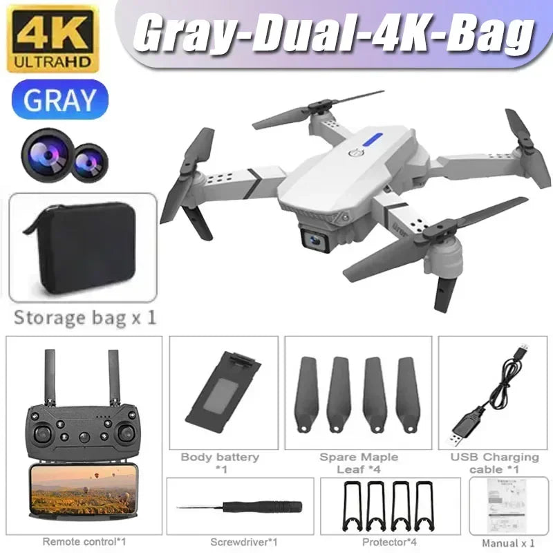 Drone 4K ProfIssional 1080P Wide Angle Dual HD Camera